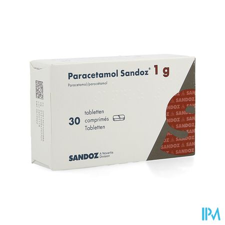 Paracetamol 1g Sandoz Tabl 30