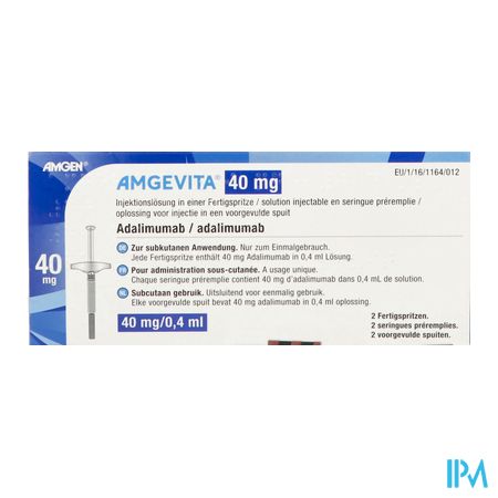 Amgevita 40mg Opl Inj 100mg/ml Voorgevulde Spuit 2 2
