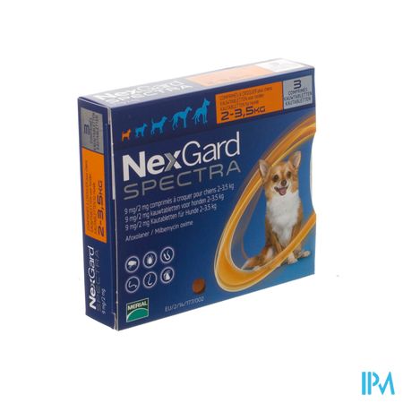 Nexgard Spectra 9mg/ 2mg Kauwtabl Hond 3