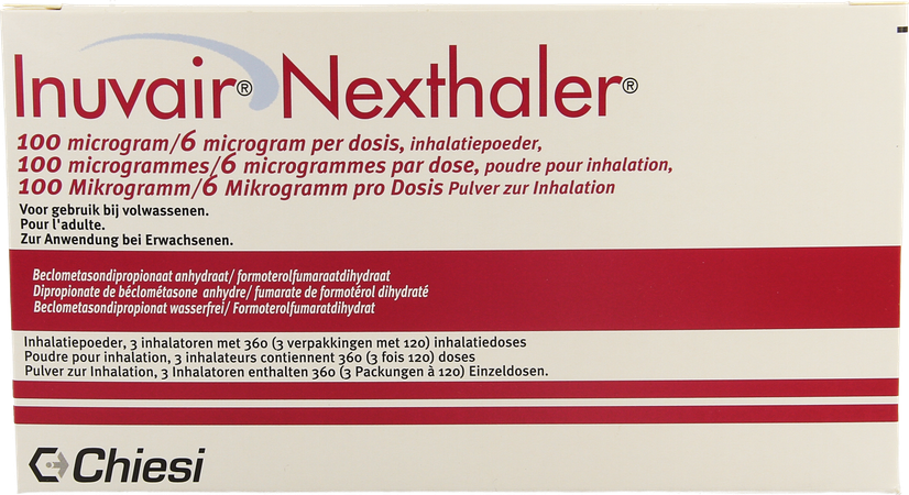Inuvair 100/6mcg Nexthaler Doses 3x120 4