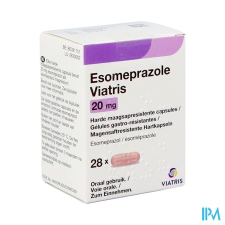 Esomeprazole Viatris 20mg Caps 28