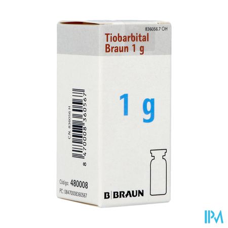 Tiobarbital Braun 1g Poeder Vr Opl Inj 1x1,0g