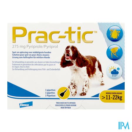 Prac-tic Spot-on A/puce-tiq. Chien Moyen Pip.1x3 1