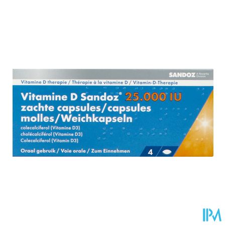 Vitamine D Sandoz 25000iu Caps Zacht 4 2