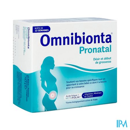 Omnibionta Pronatal: Désir et début de grossesse - Boîte 12 semaines (84 comprimés)