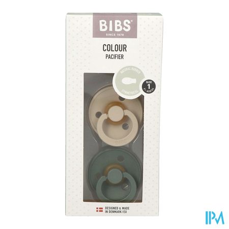 Bibs 1 Fopspeen Symmetric Duo Vanilla/pine 2 1