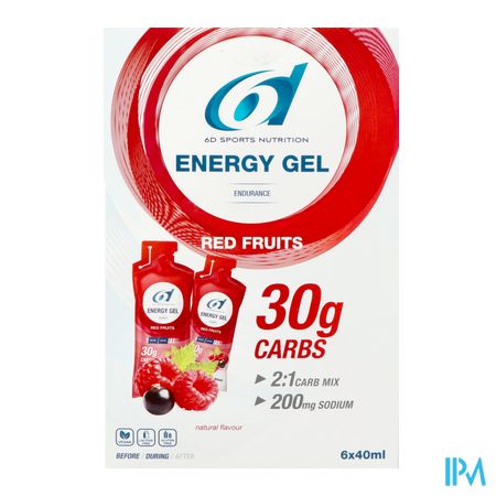 6d Sixd Energy Gel Red Fruits 6x40ml 3