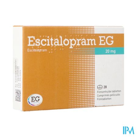 Escitalopram EG 20 Mg Comp Pell 28 X 20 Mg