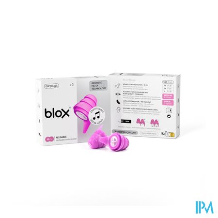 Blox Music Bouchons Oreille Rose Fluo 1 Paire 1