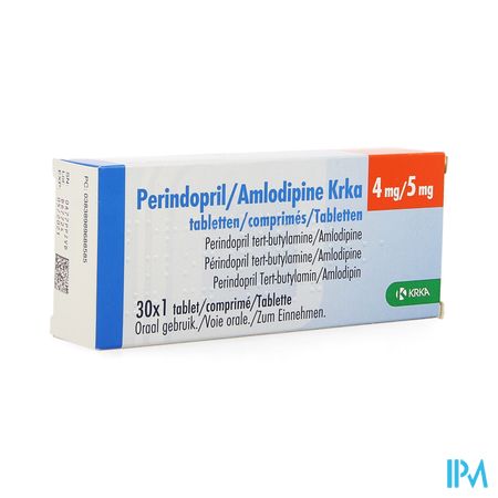 Perindopril Amlodipine Krka 4mg/ 5mg Comp 30