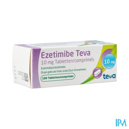 Ezetimibe Teva 10mg Comp 100