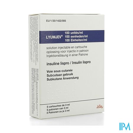 Lyumjev 100ie/ml Opl Inj Patroon 5x3ml