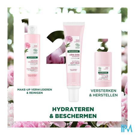 Klorane Gezicht Pioenroos Bio Lichte Cr 40ml 9