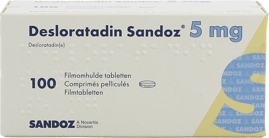 Desloratadine Sandoz 5mg Filmomh Tabl 100 X 5mg 1