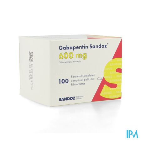 Gabapentine 600mg Sandoz Comp 100 X 600mg