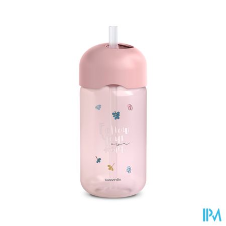 Suavinex Feeding Bears Straw Bottle Pink 340ml 1