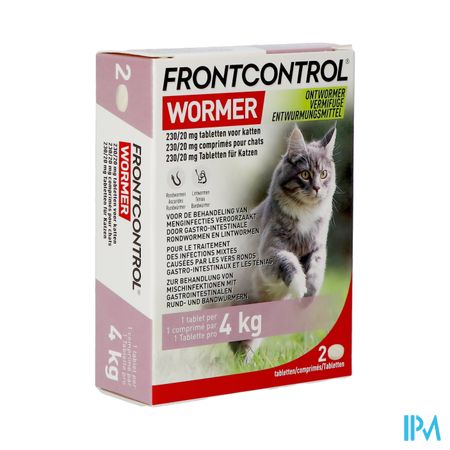 Frontcontrol Wormer 230mg/20mg Kat Tabl 2