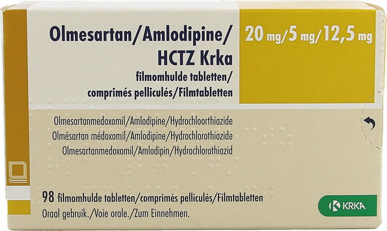 Olmesartan/amlodipine/hctz Krka 20/ 5/12,5 Comp 98 1