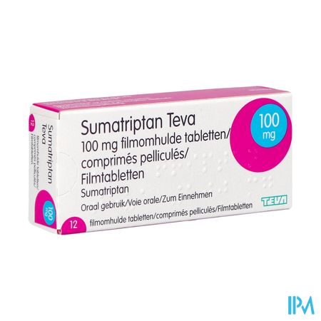 Sumatriptan Teva 100mg Filmomh Tabl 12 X 100mg 1