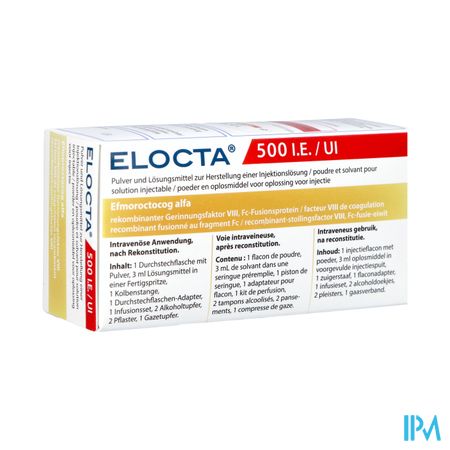 Elocta 500ie Pdr+solv Voor Opl Inj 1