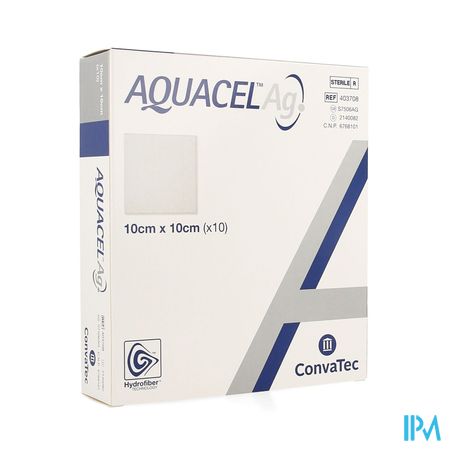 Aquacel Ag Pans Hydrofiber Ster 10x10cm 10 403708