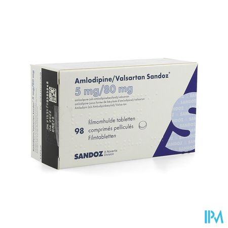 Amlodipine Valsartan Sandoz 5mg/ 80mg Comp 98