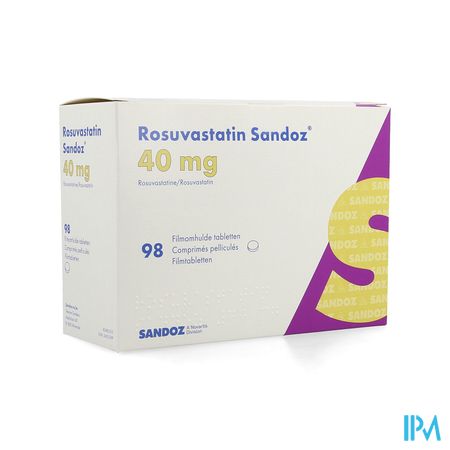 Rosuvastatin Sandoz 40mg Film.tabl 98 Opa/alu/pvc