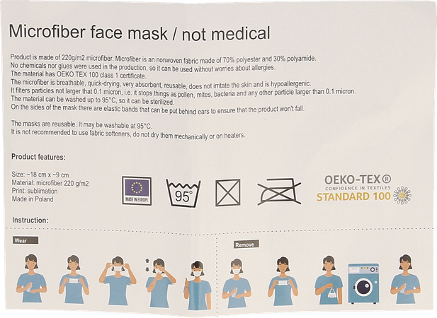Maskers Herbruikbaar Microfiber 1 2