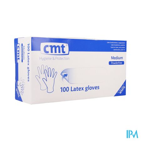 Cmt Gants Latex Blanc Pf M 100