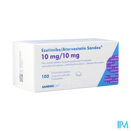 Ezetimibe Atorvastatin Sandoz 10/10mg Film.tabl100 1