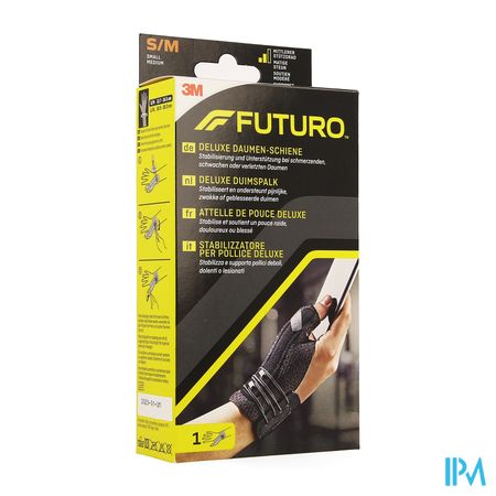 Futuro Attelle Pouce Deluxe Noir S- M 12,7-16,5cm