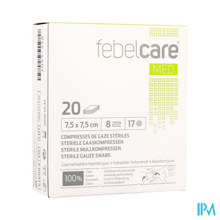 Febelcare Med1 Compresse Gaze Ster. 7,5x7,5cm 20x1