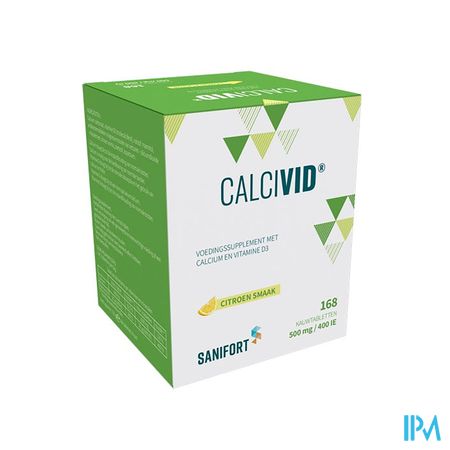 Calcivid 500mg/400ie Lemon Chew 168