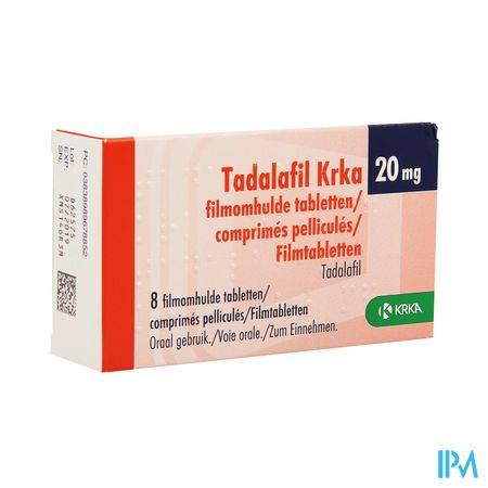 Tadalafil Krka Filmomh Tabl 8 X 20mg