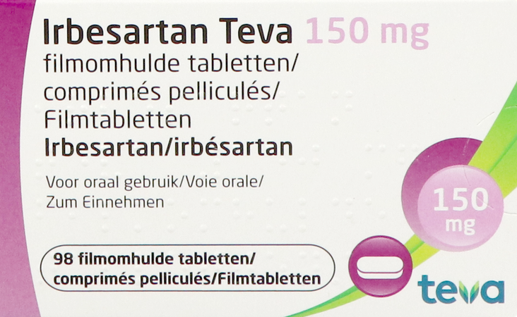 Irbesartan Teva 150mg Comp Pell 98 X 150mg 2
