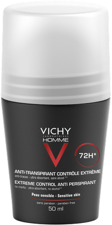 Vichy Homme Deo A/transp. 72u Roller 50ml 3