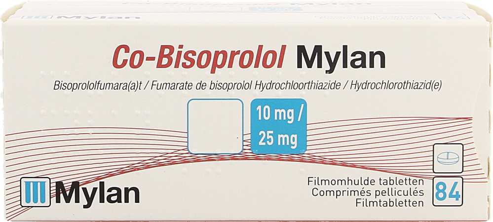 Co Bisoprolol Viatris 10mg/25,0mg Drag 84 5