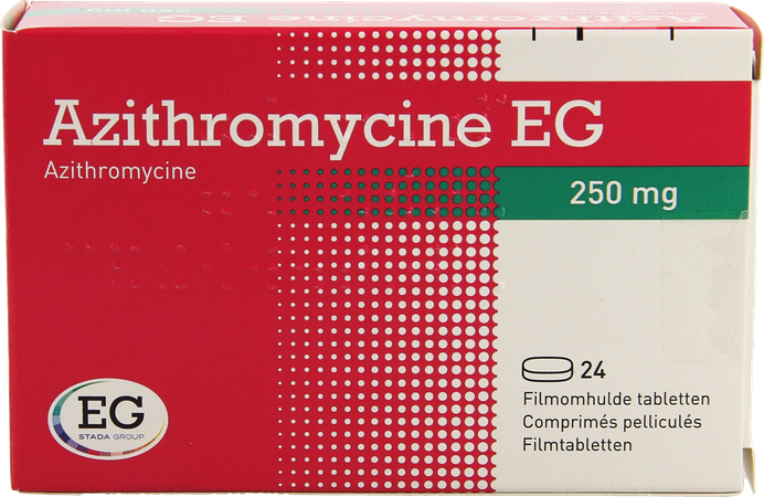 Azithromycine 250 Mg EG Tabl Omhulde 24X250 Mg 1