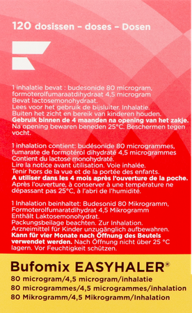 Bufomix 80mcg 4,5mcg Easyhaler Inhal Pdr Dos 120 5