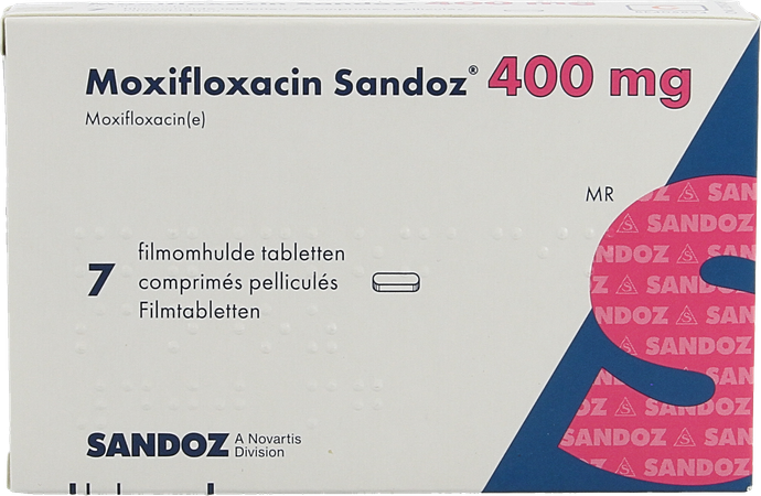 Moxifloxacin Sandoz 400mg Comp Pell 7 2