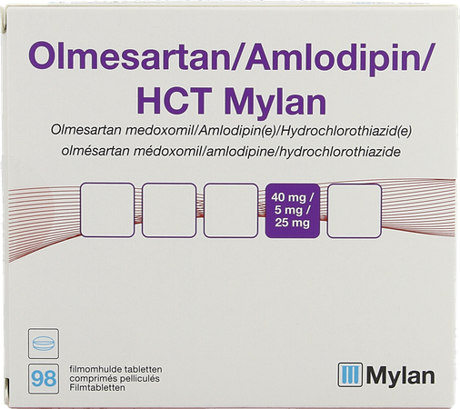 Olmesartan/amlodip/hct Viatris 40/5/25 Filmtabl 98 1