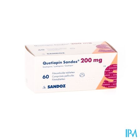 Quetiapin Sandoz Comp Enrobe 60 X 200mg 1