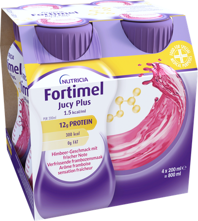 Fortimel Jucy Plus Framboos Verfr. 4x200ml 185087 5