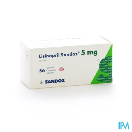 Lisinopril Sandoz 5mg Tabl 56 X 5mg