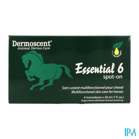 Dermoscent Essential 6 Spot-on Paard Pipet 4x30ml 2