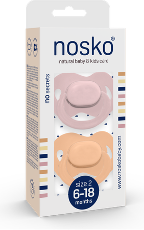 Nosko Fopspeen 6-18 M Baby Pink + Peach 1