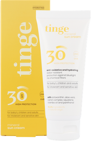 Tinge Creme Solaire Minerale Spf30 Tube 100ml 3