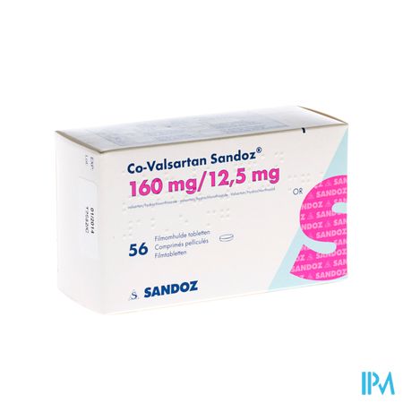 Co Valsartan Sandoz 160mg/12,5mg Filmomh Tabl 56