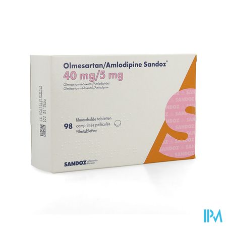 Olmesartan Amlodipine Sandoz 40/ 5mg Film.tabl 98