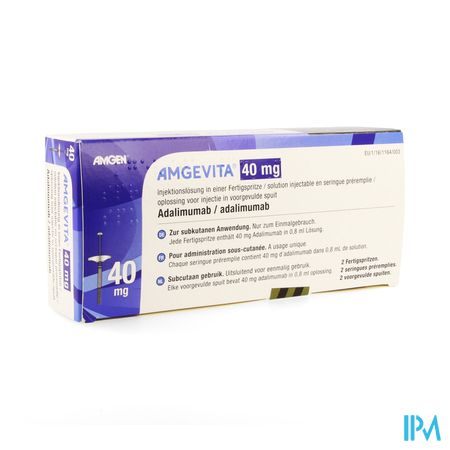 Amgevita 40mg Opl Inj 50mg/ml Voorgevulde Spuit 2